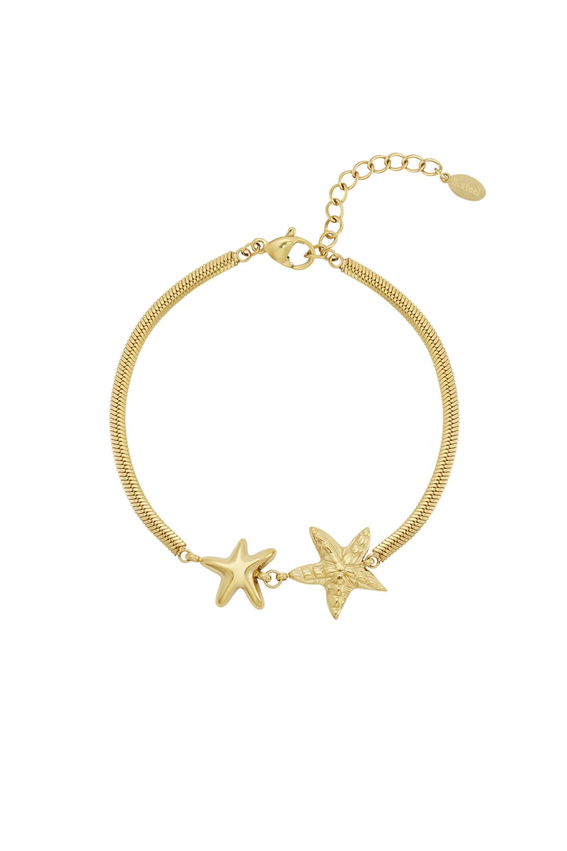 gold double star bracelet – minimalist style