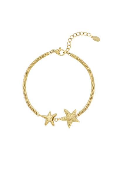 gold double star bracelet – minimalist style