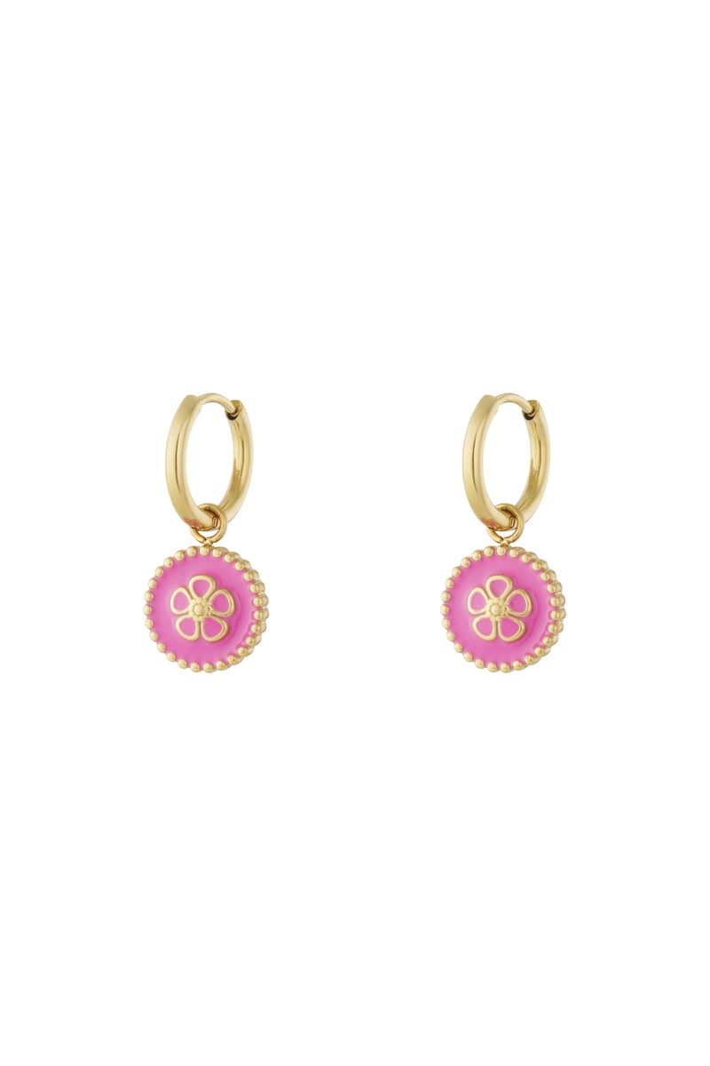 Stainless Steel Drop Earrings Flower Casual Daily Simple Series Women's jewelry