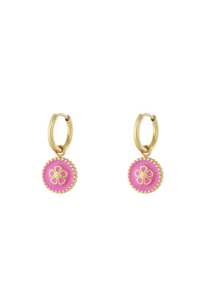 Stainless Steel Drop Earrings Flower Casual Daily Simple Series Women's jewelry