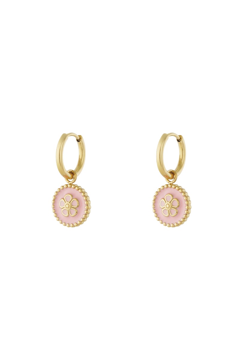 Stainless Steel Drop Earrings Flower Casual Daily Simple Series Women's jewelry