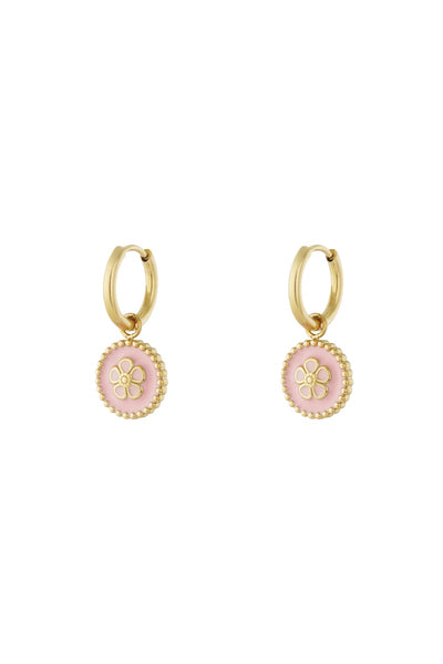 Stainless Steel Drop Earrings Flower Casual Daily Simple Series Women's jewelry
