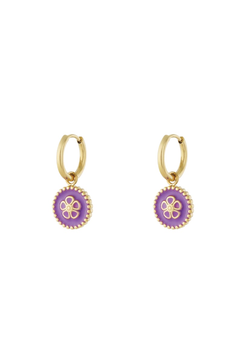 Stainless Steel Drop Earrings Flower Casual Daily Simple Series Women's jewelry