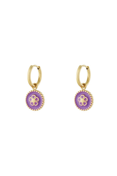 Stainless Steel Drop Earrings Flower Casual Daily Simple Series Women's jewelry