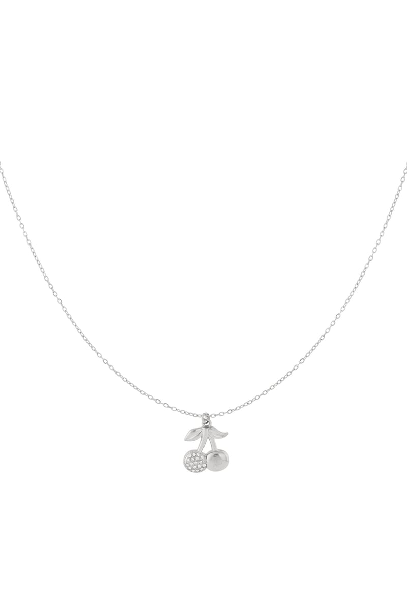 Glitter cherry necklace