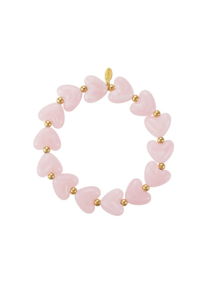 Heart bracelet light pink