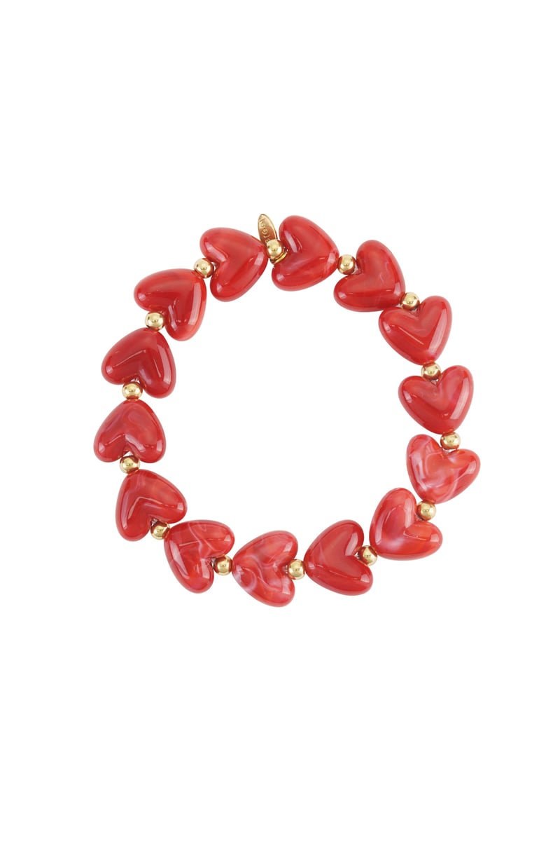 red heart bracelet 