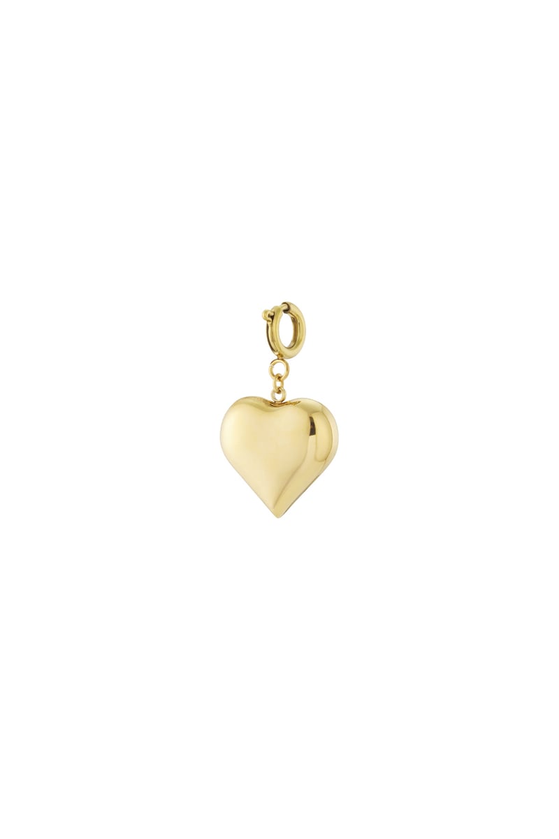 gold stainless steel heart jewelry charm pendant