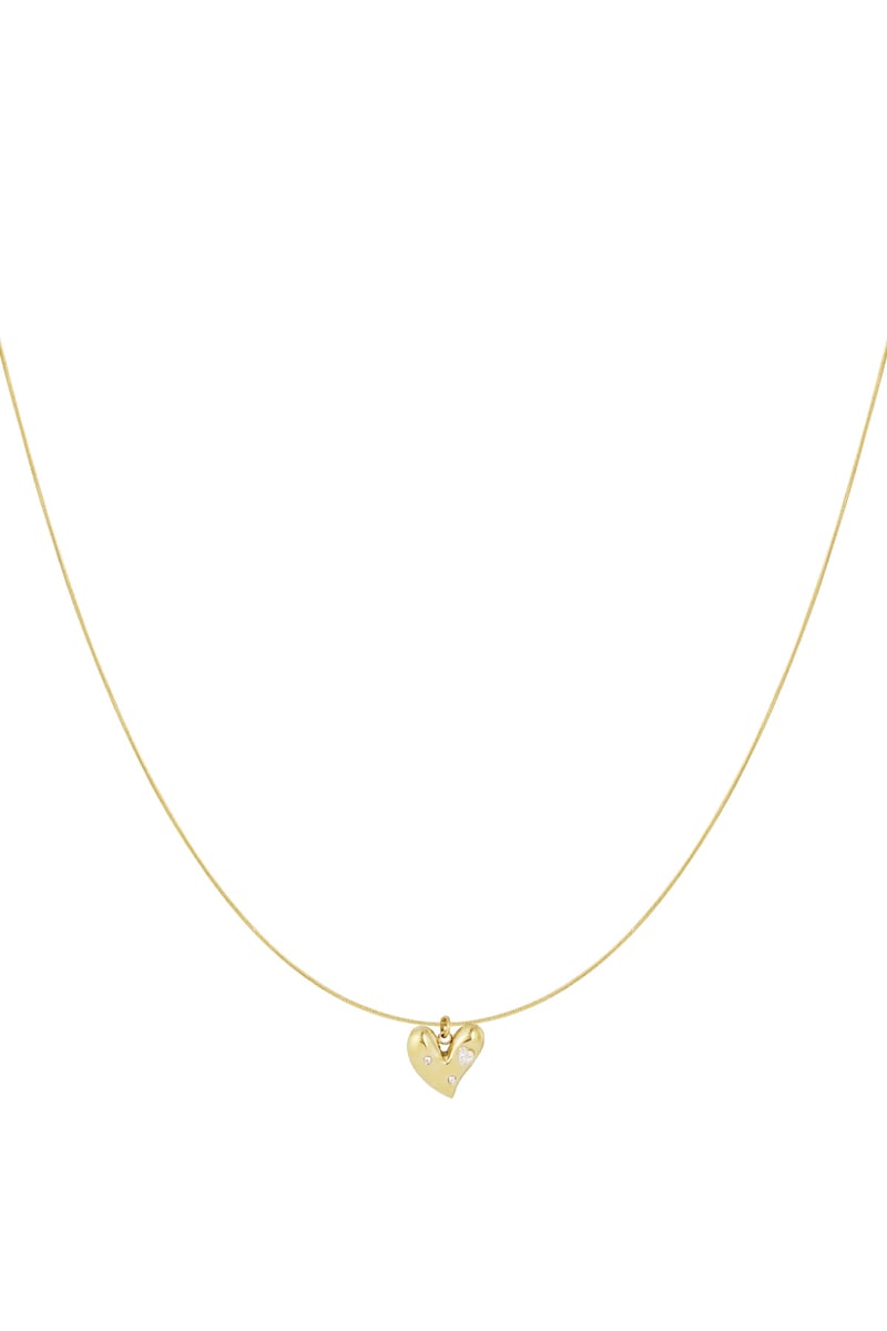 gold Lucky to Have You heart pendant necklace