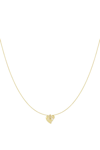 gold Lucky to Have You heart pendant necklace
