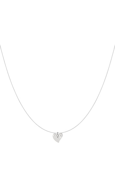 silver Lucky to Have You heart pendant necklace