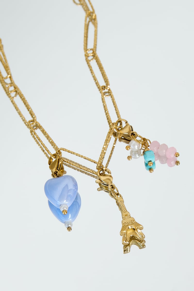 Pastel heart jewelry DIY charm