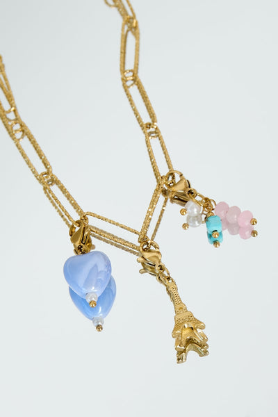 Pastel heart jewelry DIY charm