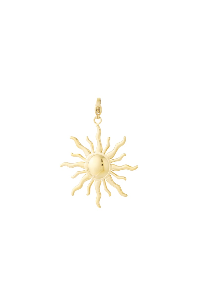 gold sun charm pendant stainless steel