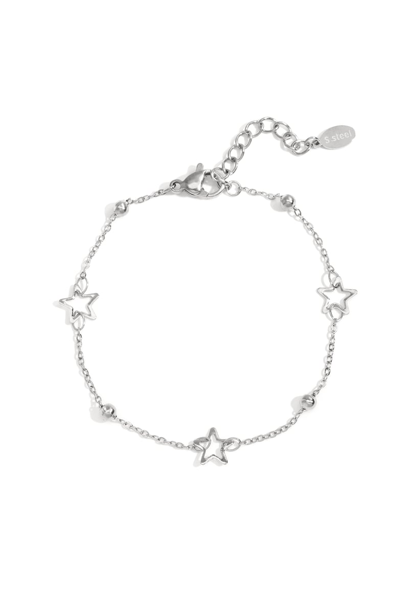 silver star chain bracelet