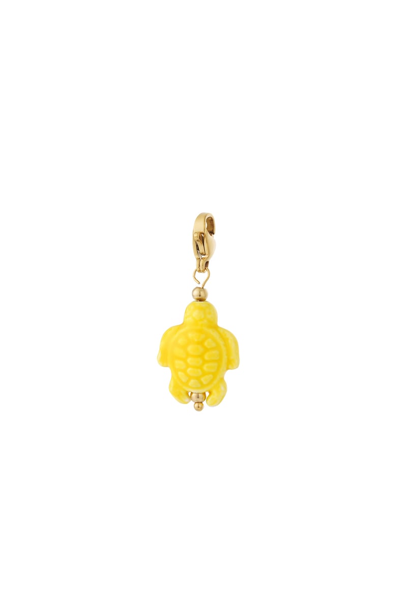 yellow summer turtle charm pendant